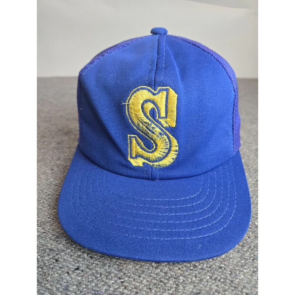 Vintage 80s Seattle Mariners Sports Specialties Hat Youth Sz Snapback Trucker